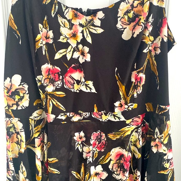 Floral Flounced Dress-2X - Picture 11 of 14